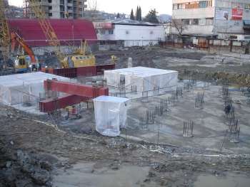 Housing estate «Gorky Park» in Sochi, Испытания свай, 21.01.2009