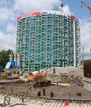 Housing estate «Gorky Park» in Sochi, Выполнение фундаментных плит 2-ой очереди строительства, 24.06.2011