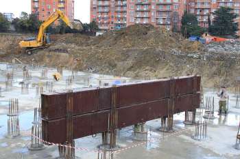 Block of multilevel buildings at Kirpichnaya Str. in Adler district of Sochi, Испытания свай объектов 2-ой очереди, 26.01.2010