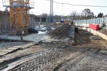 Housing estate at Vinogradnaya Str. in Sochi, Начало возведения надземных конструкций, 23.12.2011