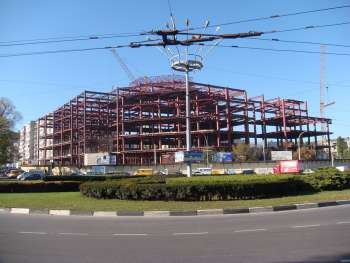 Shopping mall «Red Square» in Novorossiysk, Монтаж металлокаркаса, 23.10.2008