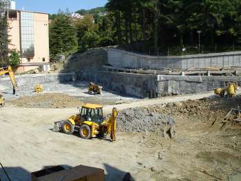 Geotechnical protection of deep excavation at the «Zarya» apartment complex on Kurortniy avenue, 108 in Sochi., Завершения работ по устройству первого яруса котлована, 22.09.2007