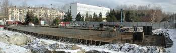 Foundation of the SBERBANK building in Novorossiysk, Армирование плиты, 08.12.2004