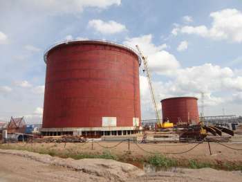 Complex for reloading liquefied petroleum gases (LPG) at the address: Leningrad region, Ust-Luga, Завершенные металлоконструкции, 25.07.2012