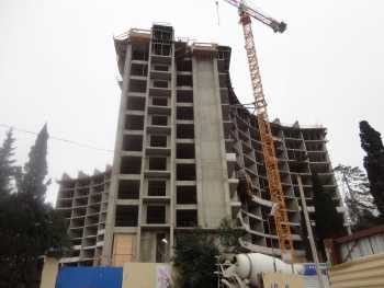 Housing estate «Moskva» at Deputatskaya Str. in Sochi, Возведение 12 этажа, 16.02.2013