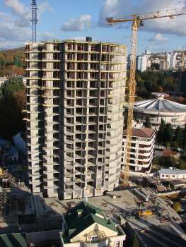 Elite real estate «Golden Triangle» in Sochi, Этап возведения высотной части, 23.11.2007