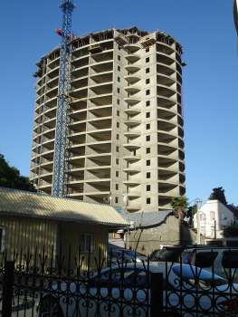 High-rise building at Kirova Str. in Adler district of Sochi, Этап строительства здания, 17.09.2008