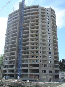 18-и этажный жилой дом по ул.Кирова, 30 в Адлерском районе г.Сочи, Этап возведения здания, 31.05.2009